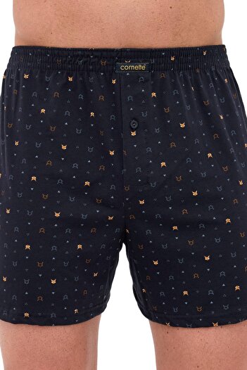Cornette Men’s Loose Boxer Shorts, 100% cotton, multicolor, set of 3 pieces.
