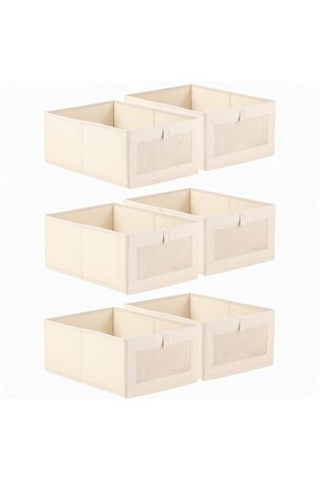 Generic TARAFON 6pcs Foldable Clothes Storage Box,wardrobe organizers and storage,Washable Drawer Box for C