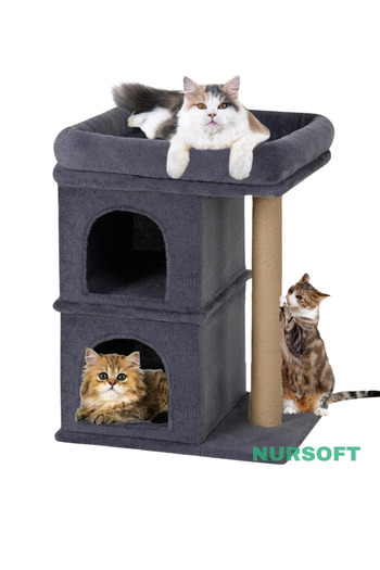 Nursoft Double Slot Terrace Cat Resting and Playing Area