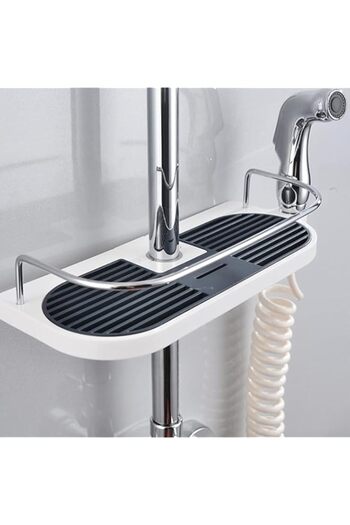 Generic Aputue Bathroom Storage Shelf, Adjustable 28cm Shower Rack with Suction Cups, Multi-Functional Show