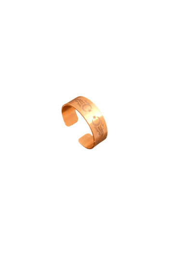 FM Handmade Moon Star Motif Copper Ring – Adjustable Stylish and Meaningful Design