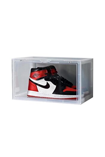 Generic Dubuycart Premium Shoe Box with Magnetic Front Open, Transparent, Plastic Storage Box (Clear, 1 Pie