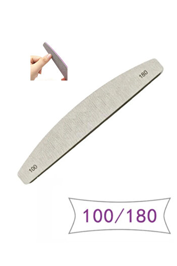Nail Master Professional Double-Sided Paper File 100/180 Grit File Permanent Nail Polish False Nail (1 Piece)