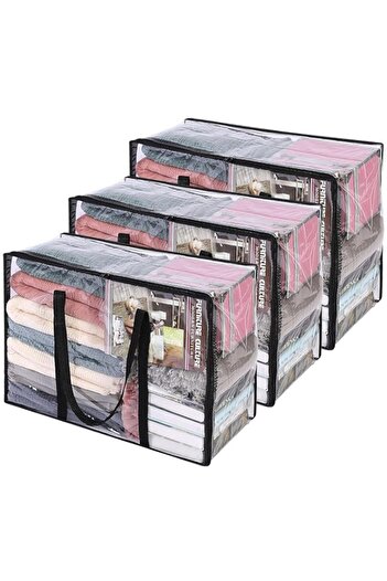 Generic Vieshful Clear Clothes Storage Bag Organizer with Reinforced Handle, 21.6 X 15.7 X 10 in, Vinyl Sto