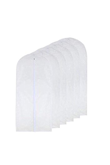 Generic 6pcs/Set Dust Cover Garment Bag Clear for Long Dress 60 X 120CM Moth Proof Garment Bags White Breat