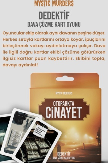 EFBUTİK Detective Card Game - Murder in the Parking Lot