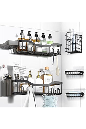 Generic NESOMI Shower Caddy Bathroom Shower Organizer Adhesive Shower Shelves with Soap Holder, Shower Shel