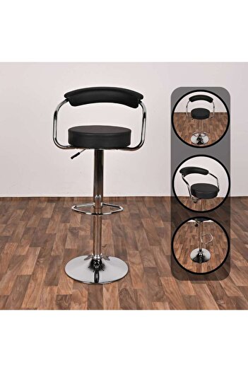Generic Leather Bar Chair - Black