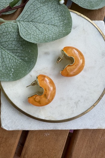 My Joyas Design Amber Stone C Earrings