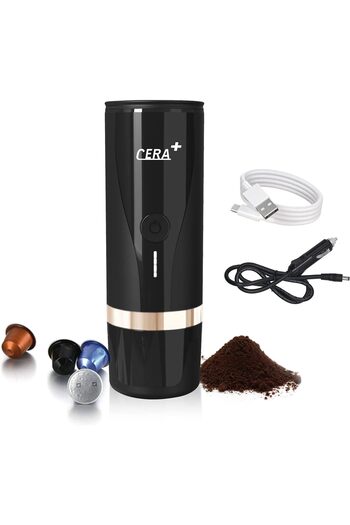 cera + Portable Espresso Maker Car Coffee Machine for Travel Coffee Maker 12V Coffee Makers 15 Bar Pr