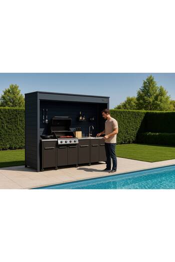 Parkingbox PREMIUM BARBEQUE BOX L2400xH2260xA800 GRI ANTRACIT/MARO