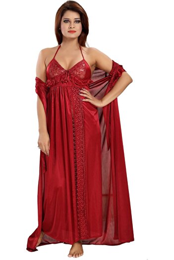 Generic Accessorize Kingdom Women's Satin Nightwear Set Pack of 6