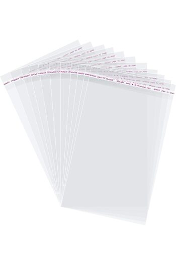 Alba Plastic Self Sealing Cellophane Bags Clear Bags Resealable Cellophane Bags Self Adhesive for Packaging Poly