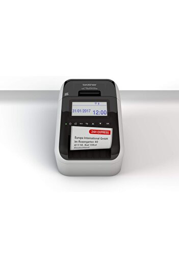 Brother طابعة ملصقات QL-820NWB، لاسلكية/USB 2.0/شبكية/بلوتوث، طابعة ملصقات عناوين، سطح مكتب، U