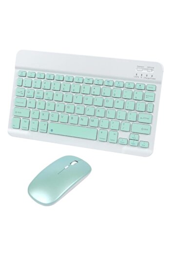 OEM Set tastatură și mouse Bluetooth ultra-subțiri, 800/1200/1600 DPI, alb-verde, dimensiuni 24, 7x15c