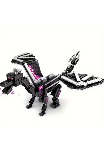 Choice 88050 246pcs black pixel dragon movie model, assembled educational building blocks, Halloween gift,
