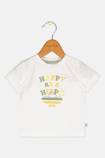 Feetje Toddlers Boy Crew Neck Short Sleeve Graphic Print T-Shirt, Off White