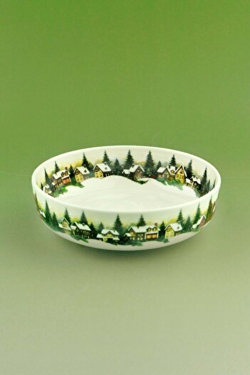 Bursa Porselen Dekor Winterbliss Porcelain Salad Bowl