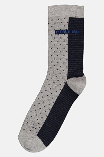 Cerruti 1881 Men 1 Pair Brand Logo Crew Socks, Multicolor