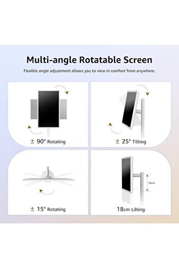 Fipka Taktik 32 Inch Portable LCD Smart Screen 1080p Rotatable Monitor with Incell Touch Screen Android 12
