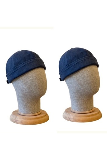 Rupen Kraft 2 Pcs Winter Cashmere Cap Adjustable Docker Hat Winter Skullcap Hat Retro Hat Skullcap