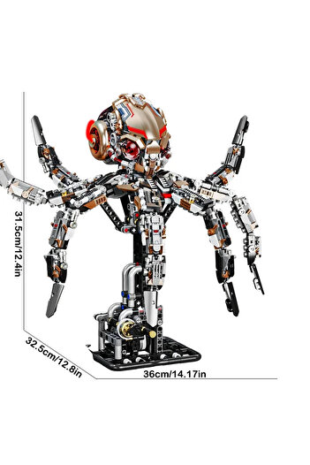 Choice bagged 1768pcs Creative Series Machinery Octopus Animal Life Set Building Blocks Brick with Light Ma