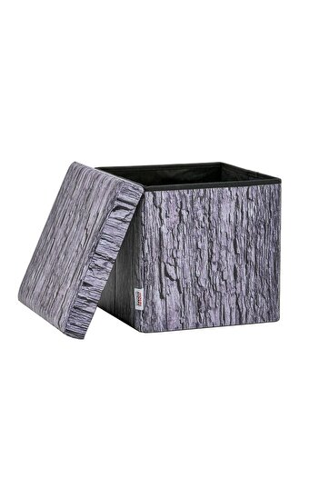 Danube Home Cassy Folding Storage Ottoman - 38x38x37.5 cm, Stylish Furniture & Seating, Durable Polyurethane