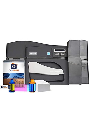 Fargo Card Imaging DTC4500e Dual-side ID Card Printer & Supplies Bundle Software