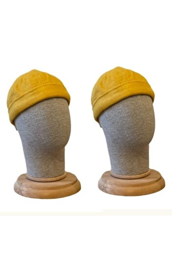 Rupen Kraft 2 Pcs Winter Cashmere Cap Adjustable Docker Hat Winter Skullcap Hat Retro Hat Skullcap
