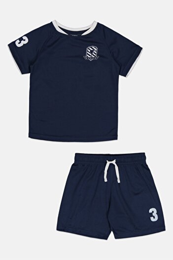 Sinsay Kids Boy 2Pcs Short Sleeve T-Shirt And Short Training Set, Navy