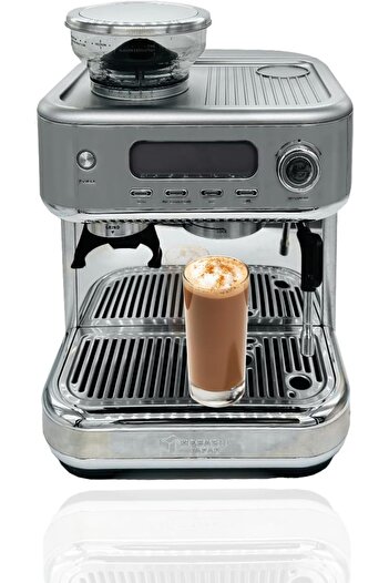 MEBASHI Commercial Coffee Machine with CF Grinder, 2.3L Capacity, 15 Bar Pressure, Stainless Steel (