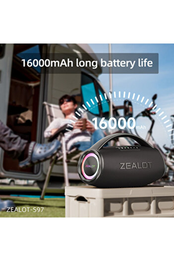 zealot S97 90W Bluetooth Speaker, IP67 Water and Dust Resistant, 16000mAh Battery, RGB