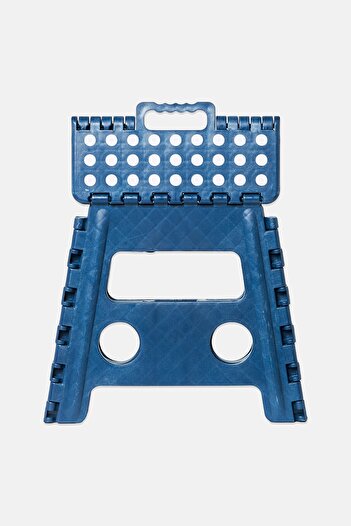 Farberware Plastic 16 Inch Folding Step Stool With Handle, Navy