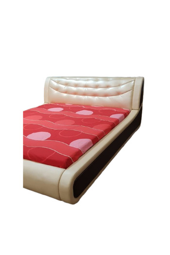 Dylan Design Bed upholstered in natural leather with eco-leather