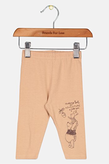 Sinsay Fox And Bunny By Toddlers Girl Graphic Print Leggings, Brown