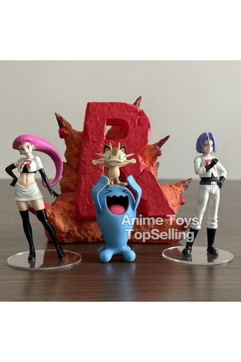 BANDAI Rocket Team Anime Pokemon Figure Rocket Team Action Figures Pvc Collection Model Toys for Children G