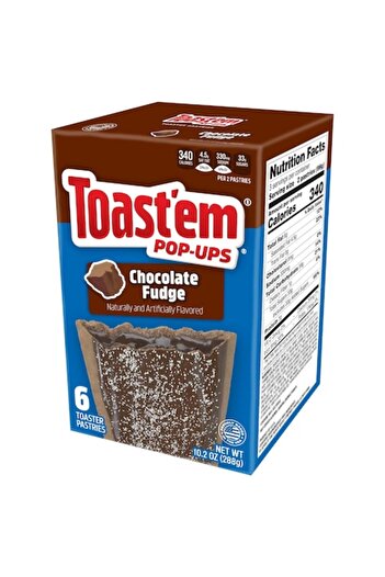 Pop Toast Cookies, Toast'em Pop-ups, chocolate fudge, set of 6 pieces, 288 g