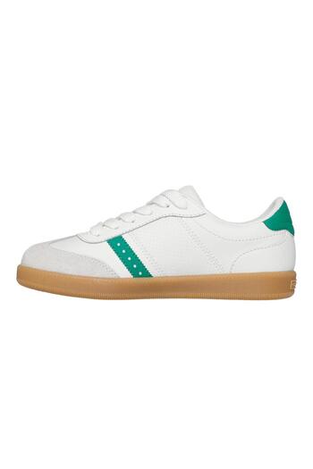 SKECHERS Zinger Street Lace Up Sneakers - White/Green