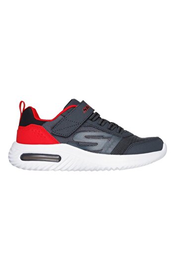 SKECHERS BOUNDER-TECH-CHARCOAL RED
