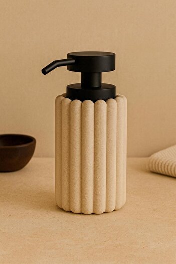 Kitchen Life Δοχείο υγρού σαπουνιού Pure Counter Top με ριγέ σχέδιο για κουζίνα και μπάνιο 375 ml