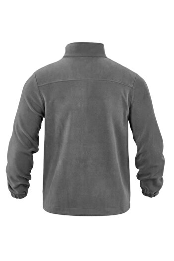 GENIUS STORE Men's Polar Bato Collar Full Zipper Pocketed Fleece Bato-Polar