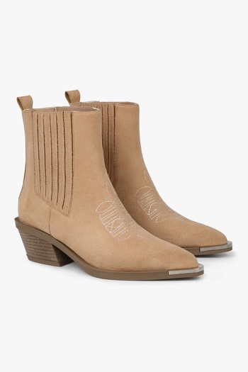Shoeberry Kadın Stormi Camel Süet Kovboy Bot
