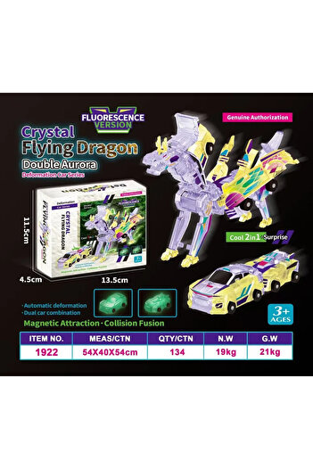 Choice purple Collision Transforming Dinosaur Car Toy Magnetic Dinosaur Transformer Car Transform into Dino