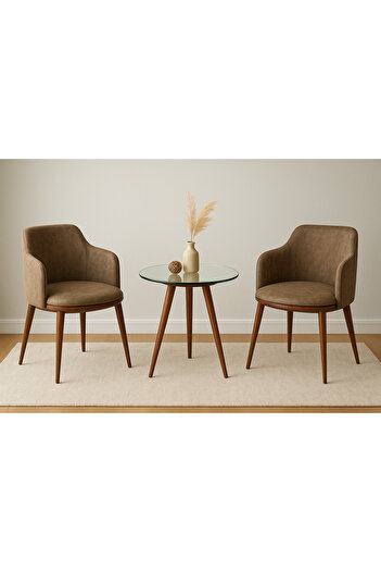 Living Seating Set (Table + 2 Chairs) – Perfect for Rooms & Kitchens