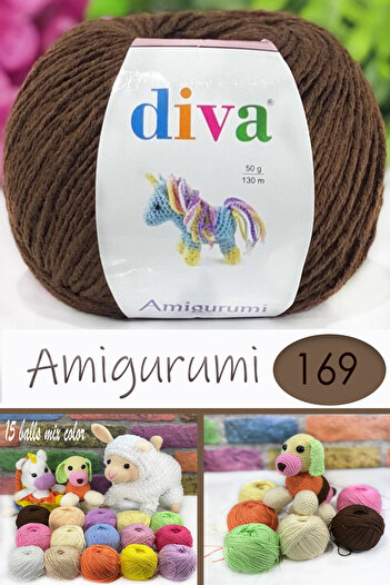 Diva İplik Divagurumi-169 Καφέ