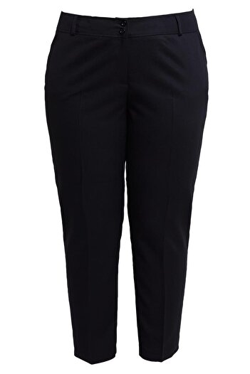 Alvina Plus Size Pipe Leg Trousers - 70723