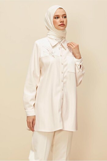 Alvina Artificial Leather Tunic 46059