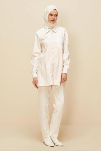 Alvina Artificial Leather Tunic 46059