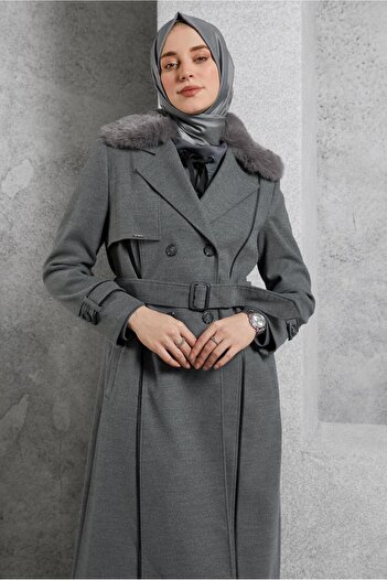 Alvina 90506 Model Belted Coat