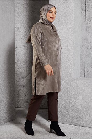 Alvina Binding Detailed Jacquard Tunic 20635